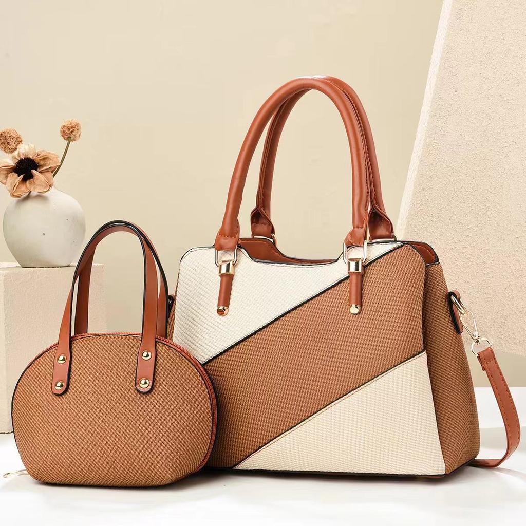 New Patchwork Bag Color Contrast Fashion Trend Handbag Multi-layer Large Capacity Shoulder Bag Crossbody Bag Female