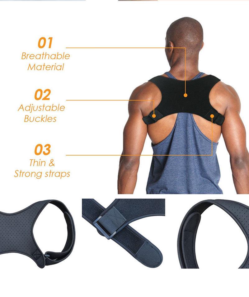 Unisex Breathable Back Posture Corrector for Adults - Comfortable Anti-Hunchback Design