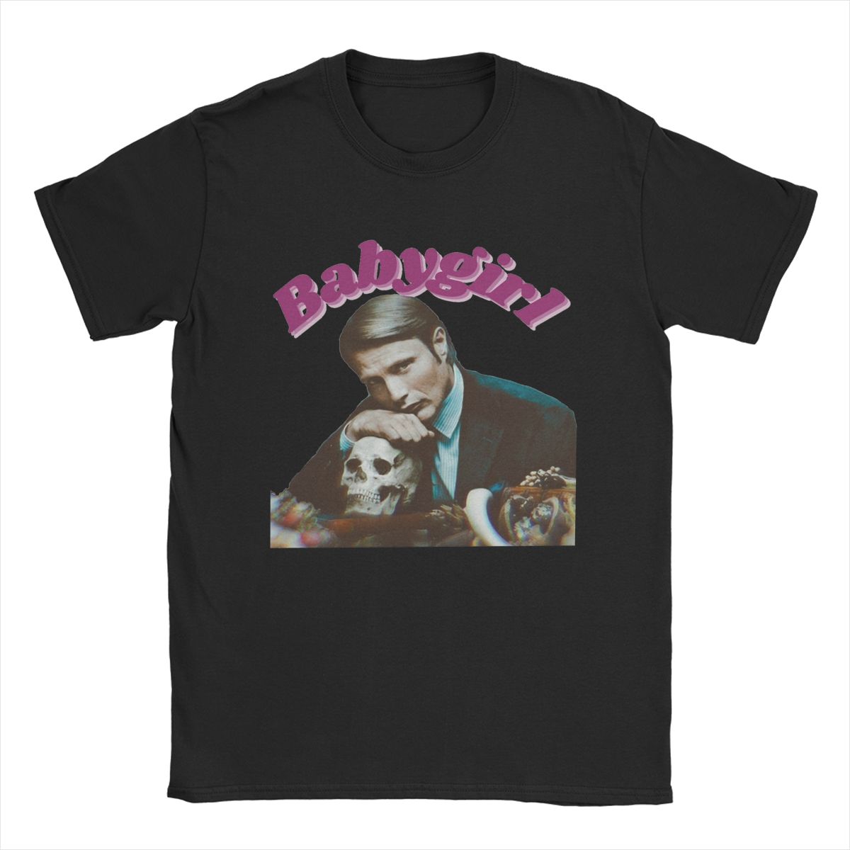 

Hannibal Babygirl Мадс Миккельсен Футболка для Мужчин Винтажная Хлопковая Футболка с Круглым Вырезом с Коротким Рукавом Футболка Печать Одежда - Мужские ... S разноцветный