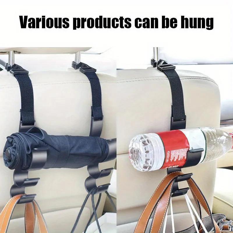 2pcs Car trunk storage hook, suitable for organizing the back of car universal seats, can store fishing rod brackets