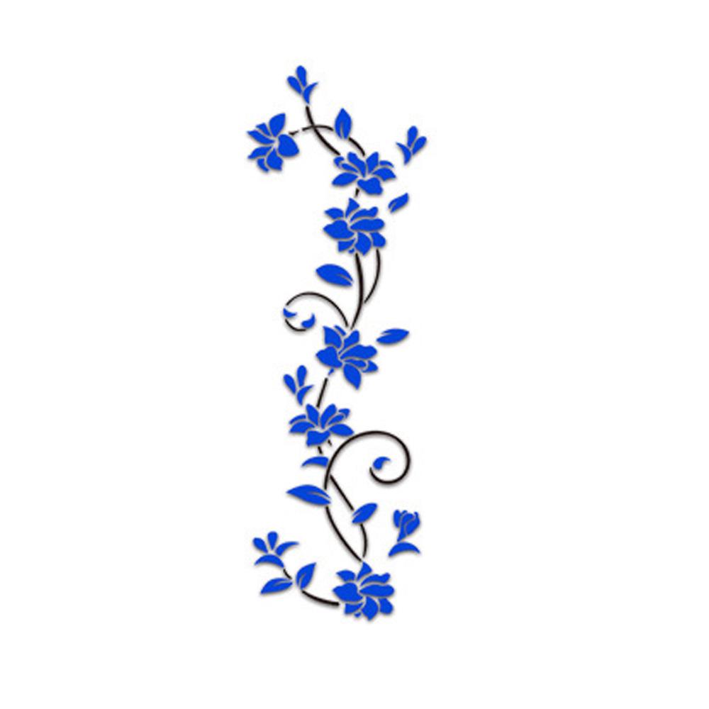 Acrylic Rose Mirror Wall Sticker for Living Room and Bedroom