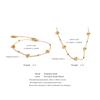 Yhpup Charm Stainless Steel Heart Love Chain Necklace Bracelet Bangle Water Resistant Chic Popular Romantic Korean Jewelry Gift
