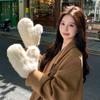 Winter Women Real Rabbit Fur Gloves Natural Thick Style Rabbit Fur Mittens Outdoor Girls Keep Warm Hand Knitted Fur Glove