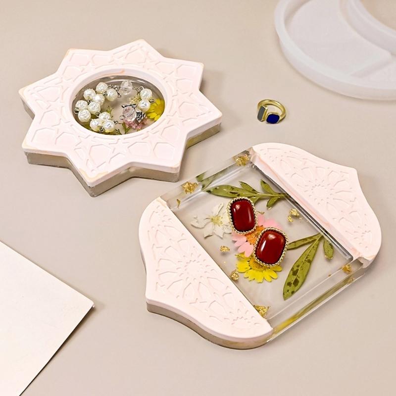 Dome Shaped Silicone Mold Middle Eastern Design Crystal Epoxy Moon Decors Crafting Tool Reusable