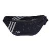 Originals Trefoil Logo Strass Reißverschluss Hauptfach Polyester Umhängetasche Hüfttasche Damen Taschen Schwarz H09139