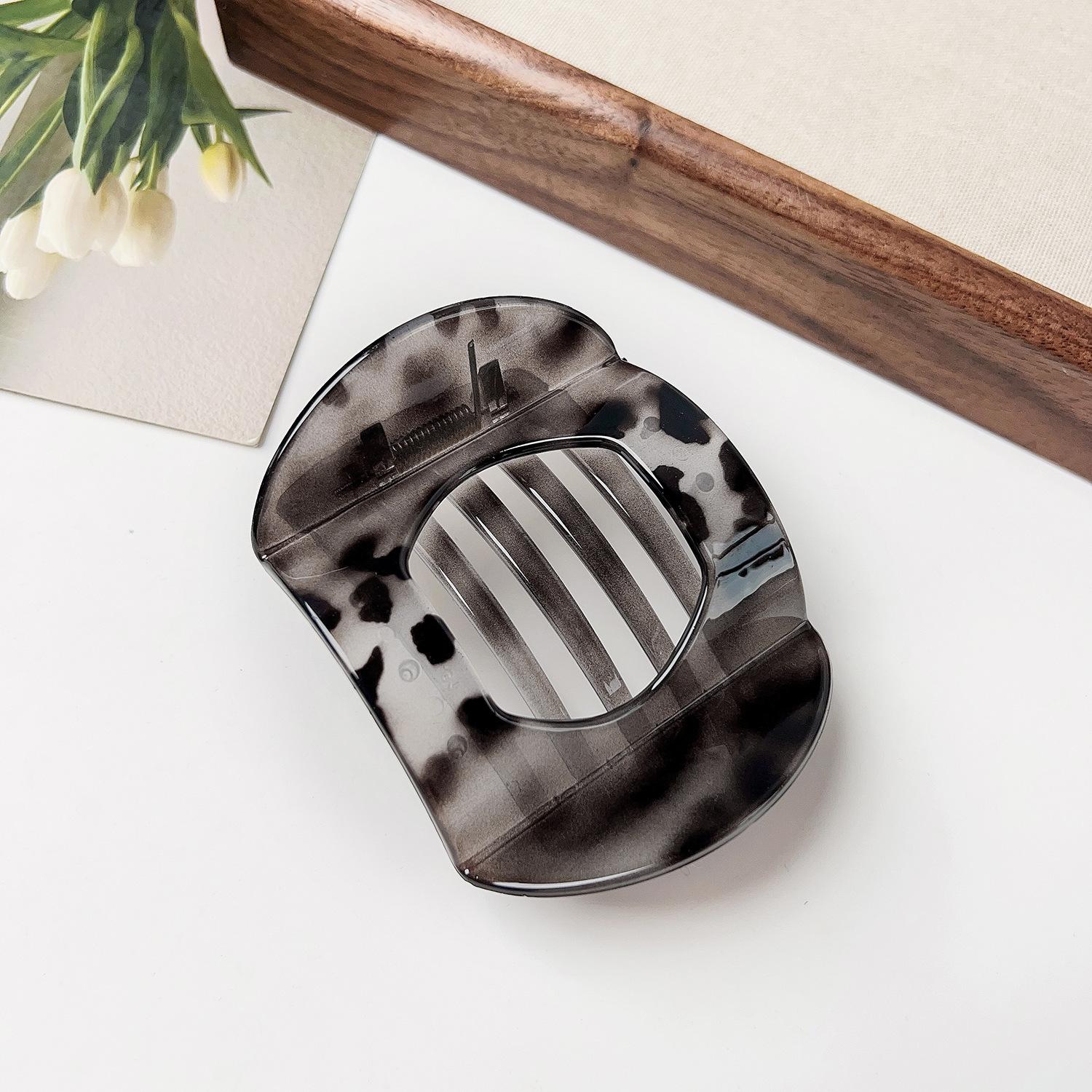 

Новые большие плоские заколки из поликарбоната для женщин, нескользящие аксессуары для волос, винтажные заколки в форме дуги для волос в форме утконосов для девочек one size гагат