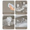 Kitchen Sink Faucet Organizer Suction Cup Sponge Holder Large Capacity Easy to Install Multi-Purpose Organizer Drain Rack