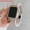 TPU Plating Case+Silicone Strap For Apple Watch Ultra 2 1 49mm Series 10 46 42mm 9 8 7 6 5 4 3 2 1 Hollow Out Protective Accesso