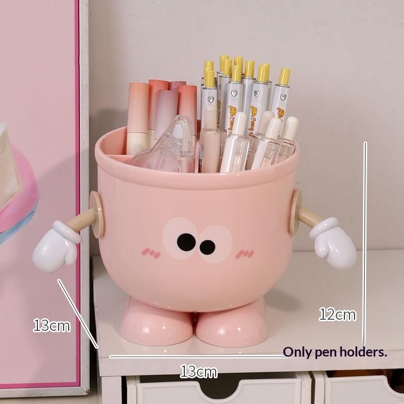 Cartoon Große Augen Stiftehalter Mit Haken Tisch Niedlich Schreibwaren Aufbewahrungsbox Stiftehalter Ständer Schüler Kinder Mädchen Schreibtischorganizer