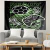 Tapestry z nadrukiem kontrolera do gier, Tło, Łatwy montaż, Idealne do sypialni, biura i salonu, z estetycznym wystrojem ściennym.