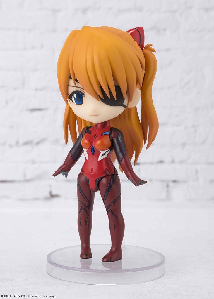 TAMASHII NATIONS Figuarts Mini Evangelion Shikinami Asuka Langley Approximately 90mm Painted Movable Figure PVC&ABS