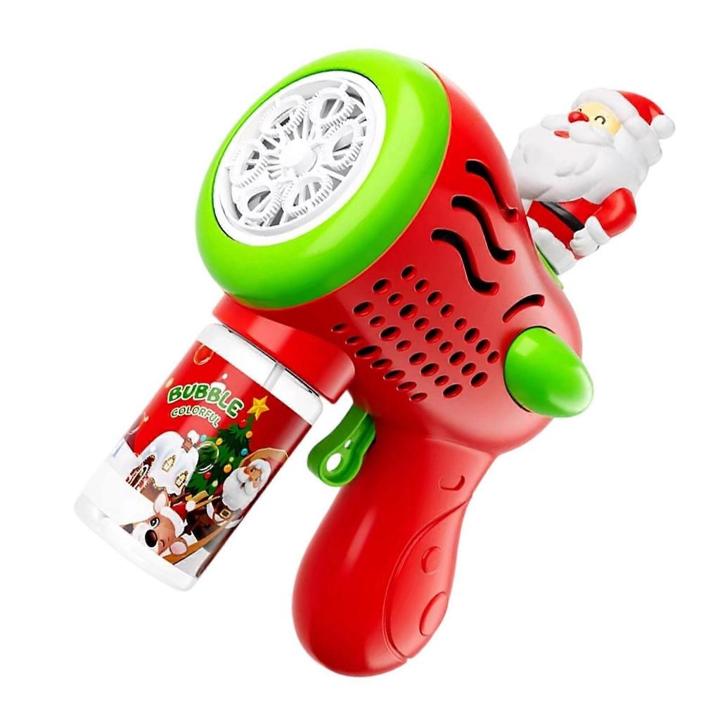 Bubble Guns with Automatic Blowing Bubbling Santa Shape Perfect for Outdoor Activities Bubble Blasting Guns for Kids Red