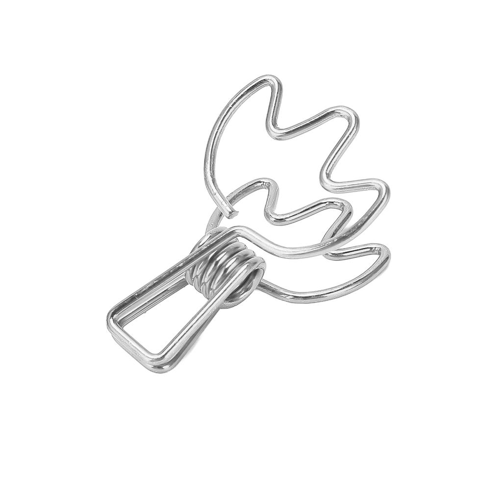 100Pcs Paper Clamps Metal Hollow Strong Clamping Force Crown Shape Tail   Clips for   School Home