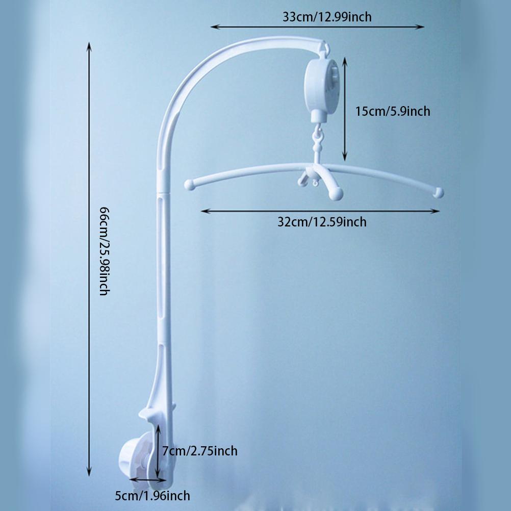 Baby Crib Claw Mobile Bed Bell Holder with Music Box Adjustable Holder Cot Mobile Arm DIY Toy