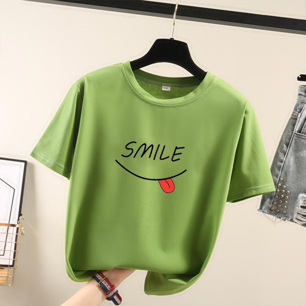 2025 Summer Casual loose student T Shirt Women's Y2k Tops Harajuku funny letter print Short Sleeve T-shirts for Women