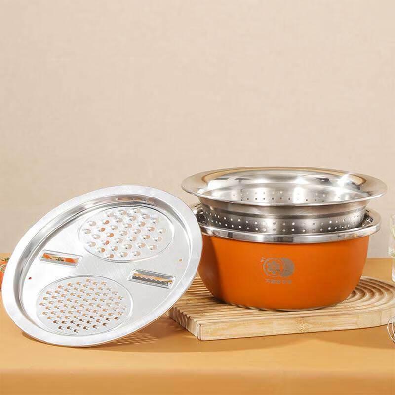 Sigeel Everything Orange Stainless Steel Mixing Bowl Set