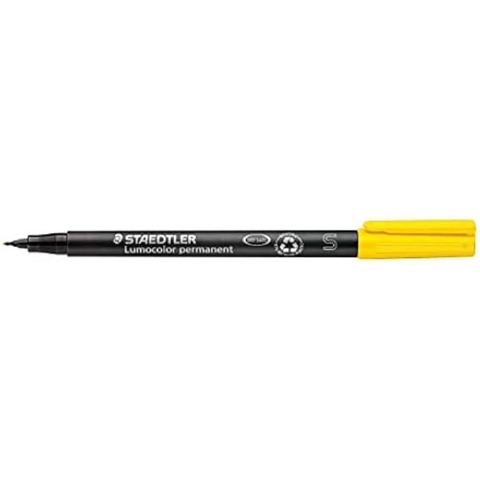 Feutre Permanent - STAEDTLER - Lumocolor 313 - Pointe Superfine 0,4 mm - Couleur Jaune - Indélébile