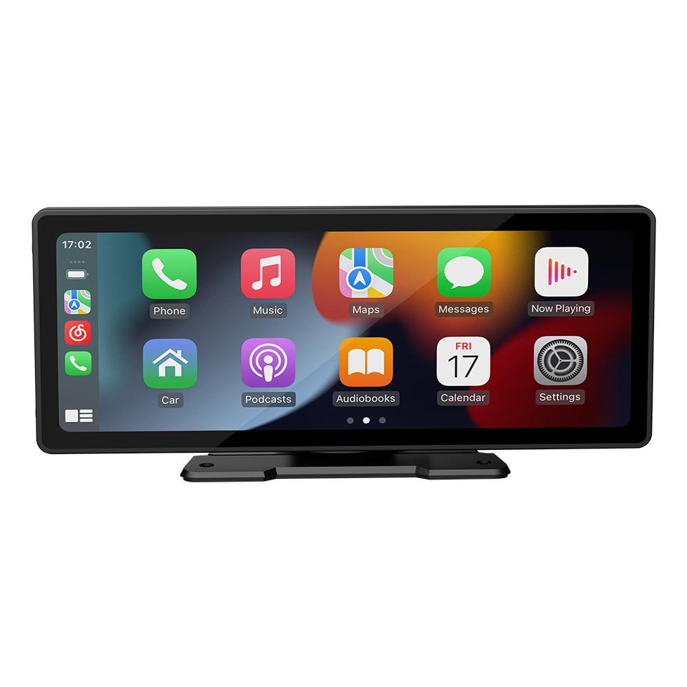 Portable 9.3" IPS Screen Multimedia Player Compatible with  Wireless CarPlay Android Auto Mirror Link