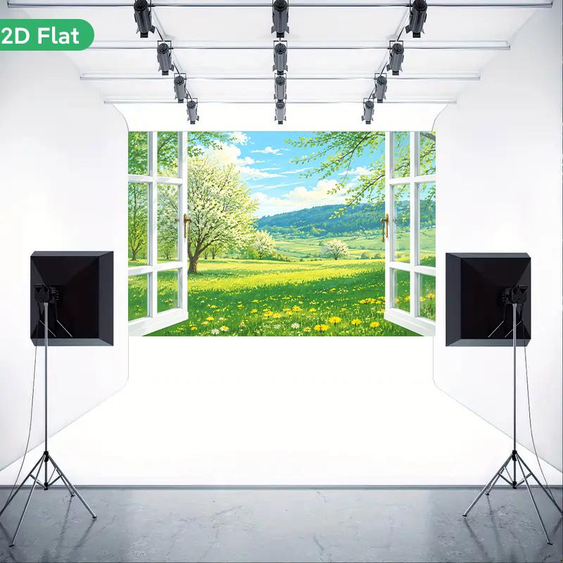 1Pcs Spring Countryside View Decoration Background Winter Backdrop Decorations For Photo Studio Photo Booth Christmas Party