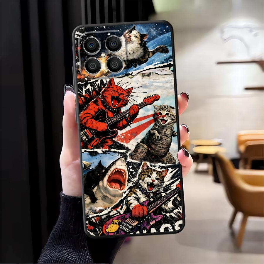 

Мультяшная Креативная Кошка Чехол для Телефона для Honor X7 70 X9a 8X 90 X6 Magic5Lite X5b X8 200 400 Lite Honor X7