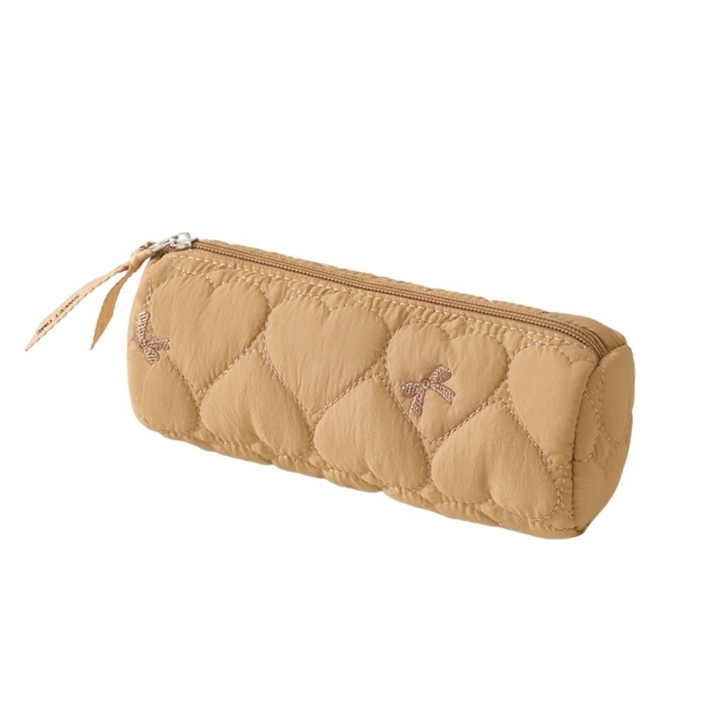 Large Capacity Pencil Case Love Bowknot Design Pencil Box New Makeup Brush Organizer for Students