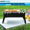 GRILLBUDDY Mini Grill BBQ na węgiel drzewny Składany grill Piknikowy grill Grill stołowy Walizka