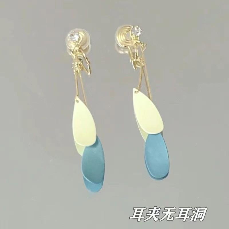 Color summer gorgeous fireworks earrings girl heart dopamine personality contrasting color fun stud earrings long beaded earrings