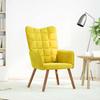 VidaXL Yellow Velvet Recliner Chair, Chair, Living Room Chair, Recliner Armchair, Chaise Lounge, Lounge Seat, Chair In 4016817