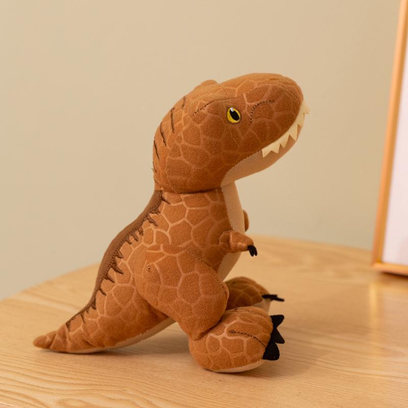17cm Cartoon Leuke Dinosaurussen Pluche Pop Pterosaurus Tyrannosaurus Rex Knuffeldier Huisdecoratie Cadeau Voor Kinderen about 17cm brown