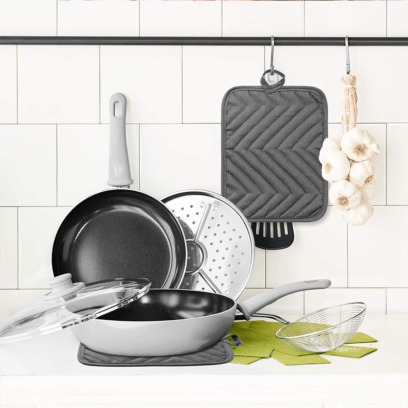 Maschinenwaschbare Ofen-Kochmatten Großhandel Tägliche Küchenbacken Kochtasche Topfhalter Baumwolle Hitzebeständiger Topflappen Heißpads