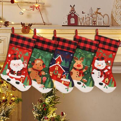 New Christmas Stockings, Creative Cartoon Pattern Styling Gift Stockings, Christmas Tree Pendants, Home Decorations