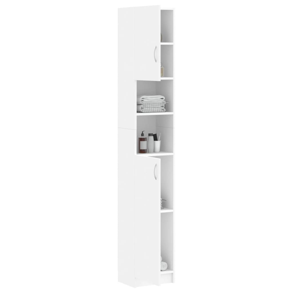 Bathroom Cabinet White 32 * 25.5 * 190 Cm Engineered Wood