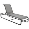 VidaXL Chaise longue Aluminium et textilène
