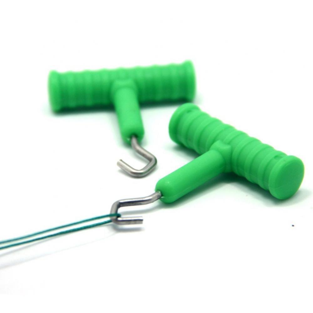 5Pcs ABS Grip+Stainless Steel Smooth Knot Hook Carp Fish Knot Puller Rig Making Rig Tool Terminal Fishing Tackle Accessories