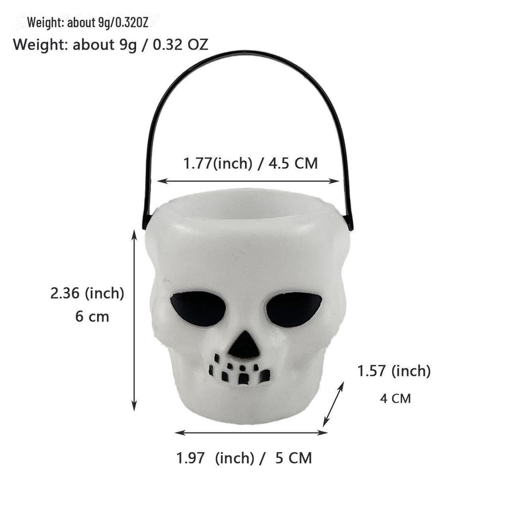 Halloween Pumpkin & Ghost Buckets: Witch, Purple Pumpkin, Skull Decorations
