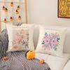 Home Decor Flower Market Prints from Different Cities Pattern Cushion Cover Suitable for Sofa Bedroom Car Pillow Cover