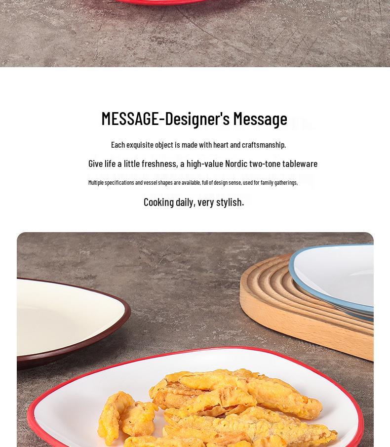 Melamine Porcelain Triangular Plate for Hot Pot & BBQ Restaurant Use