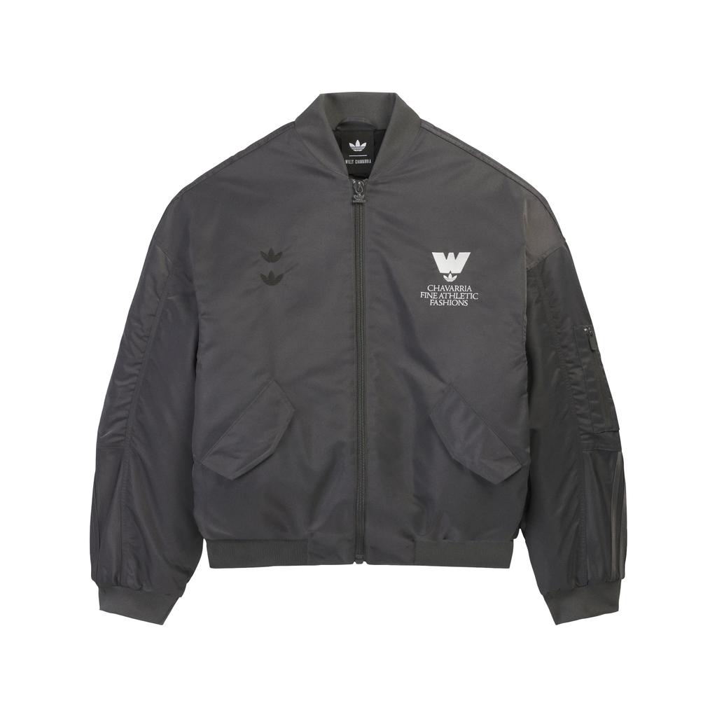 Men's Adidas x Willy Chavarria Satin Bomber 'Grey'