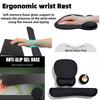 Keyboard Wrist Rest Pad and Mouse Pad with Wrist Support Set (3 Pieces), Mouse Pad with Non-slip Rubber Base, Ergonomic Memory F
