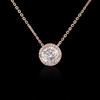S925 Sterling Silver Moissanite Pendant: 2 Carat Diamond Clavicle Chain - Trendy Luxury Round Bag Design for Women