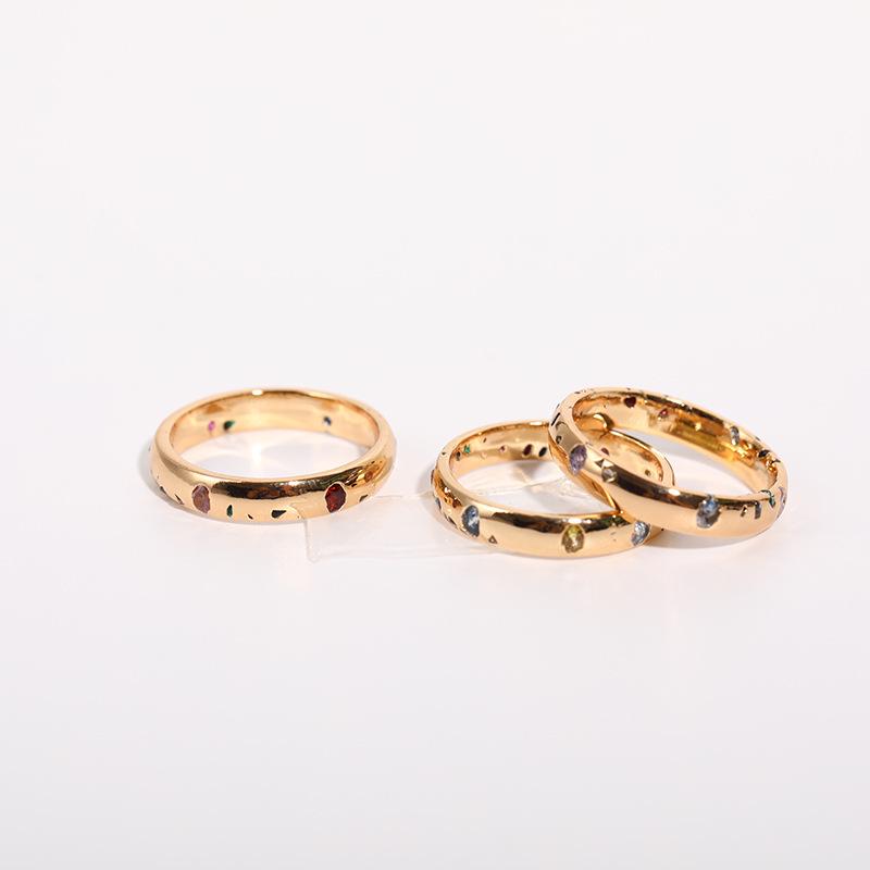Indie Regenbogen Zirkonia Ring: Damen Luxus Silberring mit Diamantakzenten