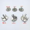 Reinforced Blood Groove Treble Hook, Rust-Proof Bright Silver with Black Nickel Plate, Three-Anchor Fishing Hook.