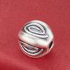 999 Sterling Silver Spiral & Eye Pattern Beads: Round, Square & Olive Shapes for DIY Jewelry Making.