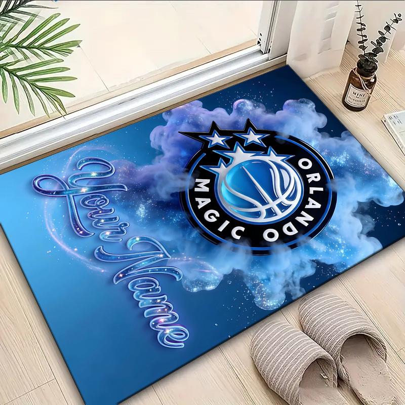 Custom Name Rug Orlando basketball Team Area Rug Suitable for Indoor And Outdoor,Carpets for Homes, Offices,Living Rooms,Home Decor,Christmas Gift