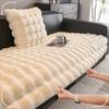 2024 New Cream Tuscan Rabbit Thickened Plush Pillow Throw Sofa Bedroom Tatami Backrest Cushion Non-slip Seat Mat