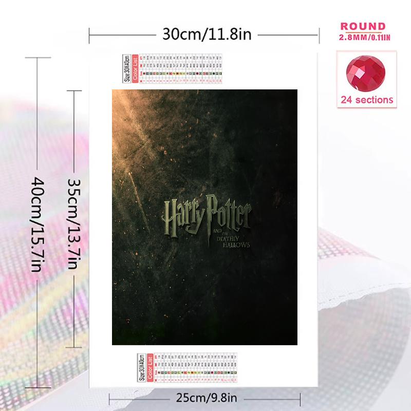 Harry Potter Element Pattern 3pcs 100% Round Full Drill 5D DIY Diamond Painting Embroidery Cross Stitch Rhinestone Décor