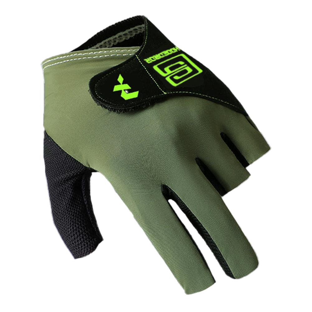 1PC Professional Half Finger Billiard Gloves For Left Hand Breathable Wear Resistant Ice Silk Gloves With Non-Slip Gasket Self-Adhesive Cloth Fixed
