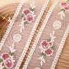 3.5IN X 5 Yards Lace Trim Ribbons Craft Sewing Handmade Bows Sewing Lace Ribbons Gift Wrapping DIY Handicrafts Floral Ribbon