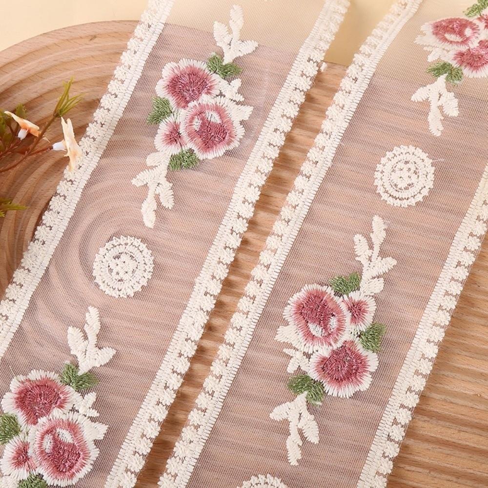 3.5IN X 5 Yards Lace Trim Ribbons Craft Sewing DIY Handicrafts Sewing Lace Ribbons Bridal Bouquets Gift Wrapping