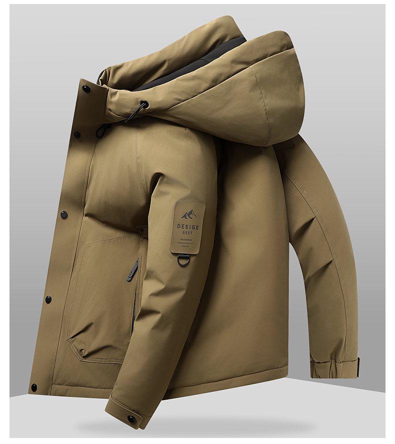 Men's Winter Waterproof Down Jacket: Fashionable, Lightweight, Luxury Outdoor Workwear for Mountaineering & Casual Wear